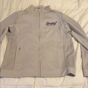 Gray athletic zip up with Yuengling Beer Logo